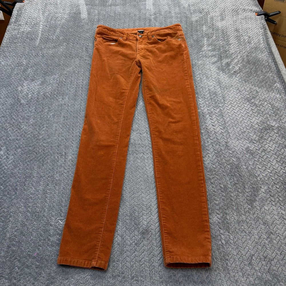 Patagonia Corduroy Pants Womens 28 Slim Rust Orange Organic Cotton STY55055 READ
